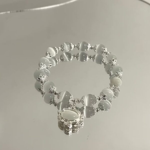 "Misterio de Luna"-Pulsera de Labradorita Gris -8mm